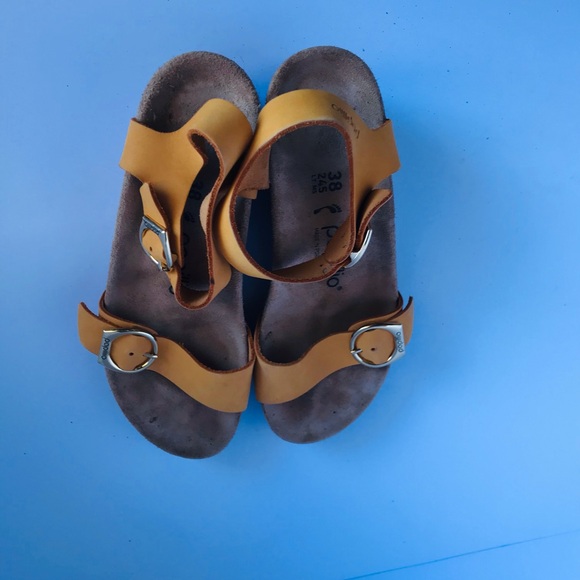 Birkenstock papillo Women's Soley Nubuck
Leather Apricot Wedge Sandal ... - Picture 12 of 12